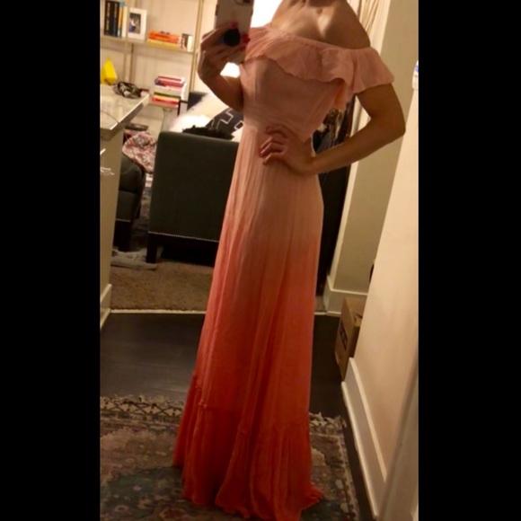 ***PRICE DROP***Off the shoulder maxi pink - Picture 2 of 4